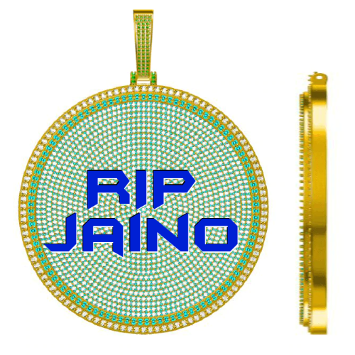 CUSTOM LETTER NECKLACE 3D BIG DISC