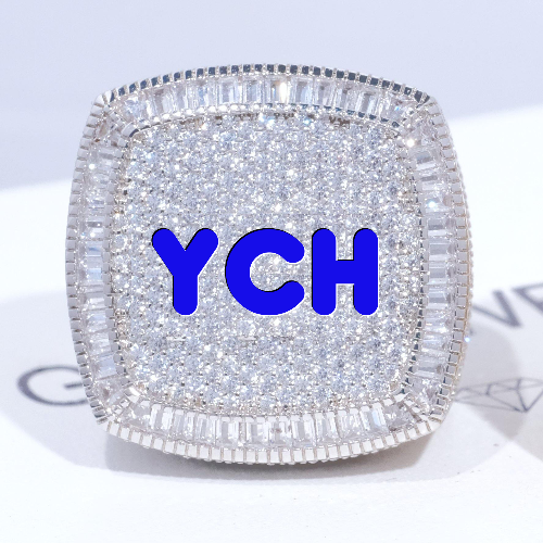 CUSTOM LETTER 3D ICED RING