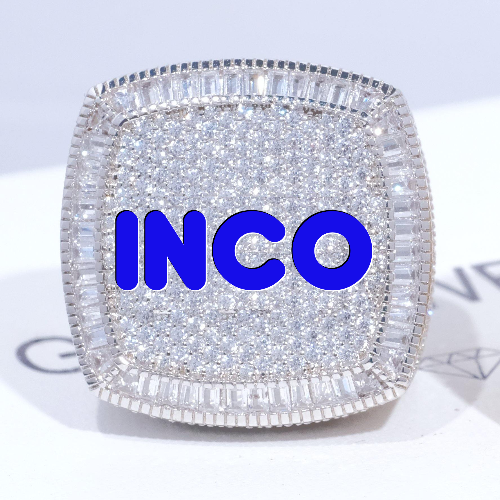 CUSTOM LETTER 3D ICED RING