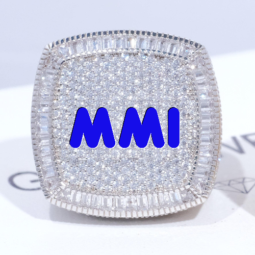 CUSTOM LETTER 3D ICED RING