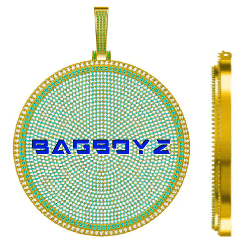 CUSTOM LETTER NECKLACE 3D BIG DISC