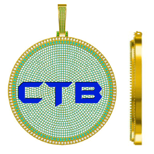 CUSTOM LETTER NECKLACE 3D BIG DISC