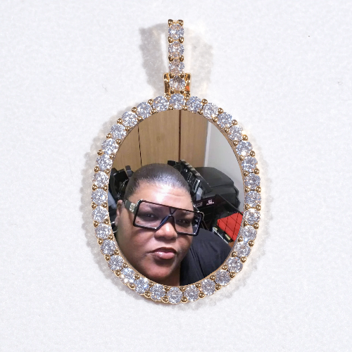 3D Oval Custom Picture Pendant