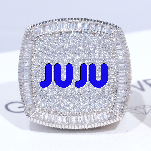 CUSTOM LETTER 3D ICED RING