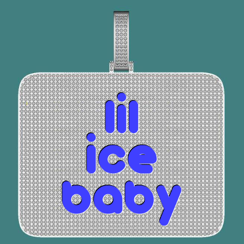 CUSTOM LETTER NECKLACE 3D BIG SQUARE