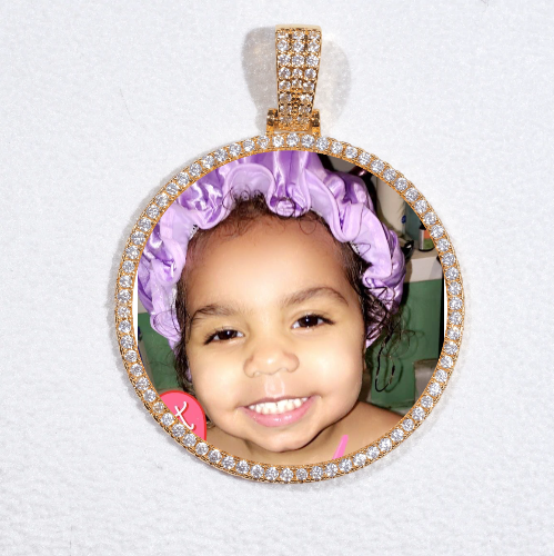 MEDIUM 3D CIRCLE CUSTOM PICTURE PENDANT