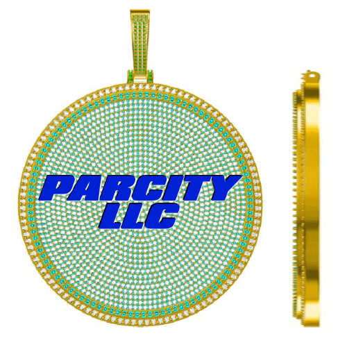 CUSTOM LETTER NECKLACE 3D BIG DISC