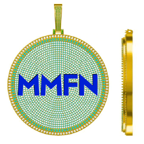 CUSTOM LETTER NECKLACE 3D BIG DISC