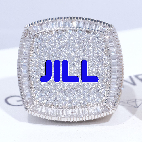 CUSTOM LETTER 3D ICED RING