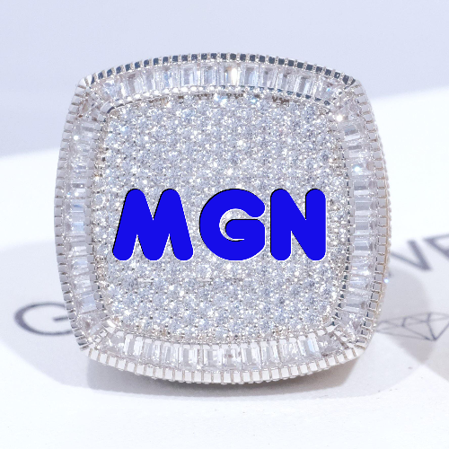 CUSTOM LETTER 3D ICED RING
