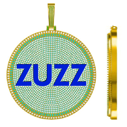 CUSTOM LETTER NECKLACE 3D BIG DISC