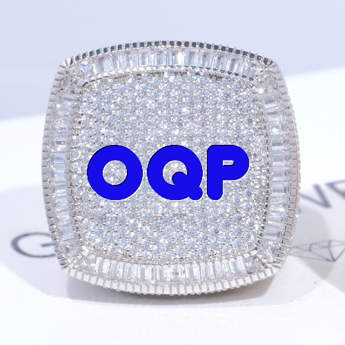 CUSTOM LETTER 3D ICED RING