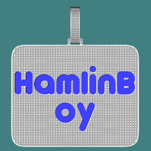 CUSTOM LETTER NECKLACE 3D BIG SQUARE