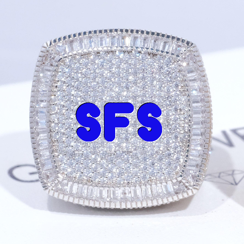 CUSTOM LETTER 3D ICED RING