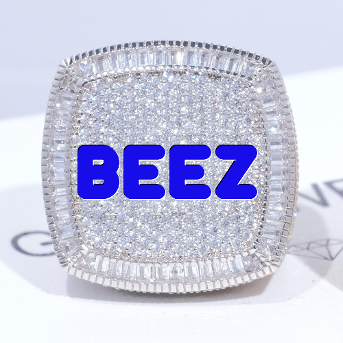 CUSTOM LETTER 3D ICED RING