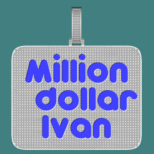 CUSTOM LETTER NECKLACE 3D BIG SQUARE