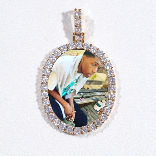 3D Oval Custom Picture Pendant