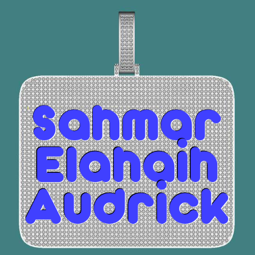 CUSTOM LETTER NECKLACE 3D BIG SQUARE