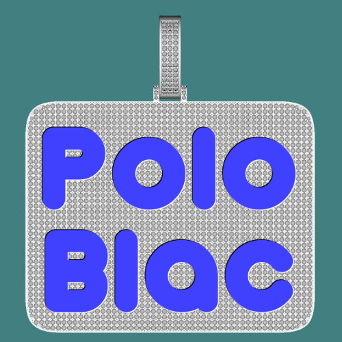 CUSTOM LETTER NECKLACE 3D BIG SQUARE