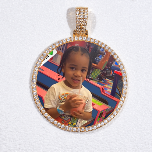 MEDIUM 3D CIRCLE CUSTOM PICTURE PENDANT
