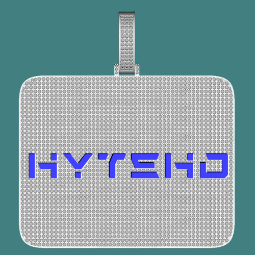 CUSTOM LETTER NECKLACE 3D BIG SQUARE