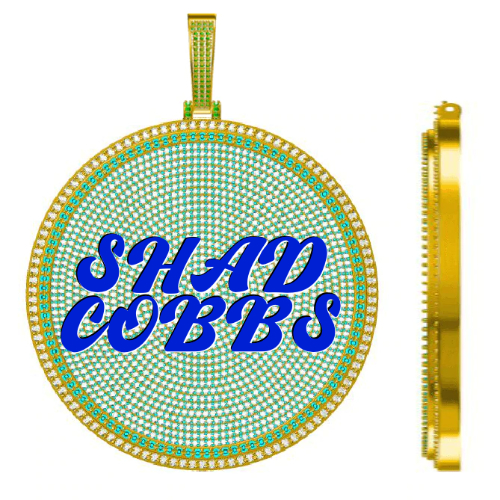 CUSTOM LETTER NECKLACE 3D BIG DISC