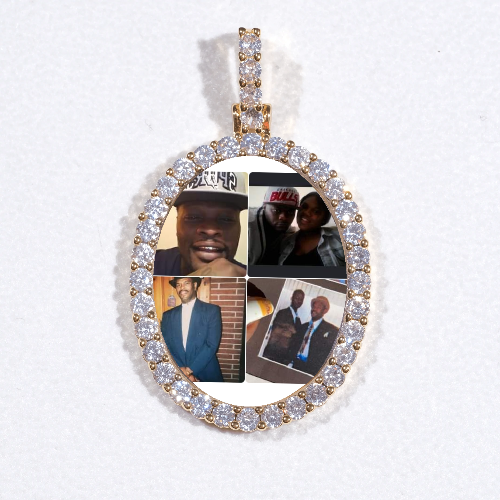 3D Oval Custom Picture Pendant