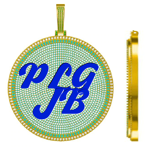 CUSTOM LETTER NECKLACE 3D BIG DISC