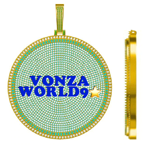 CUSTOM LETTER NECKLACE 3D BIG DISC