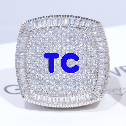 CUSTOM LETTER 3D ICED RING