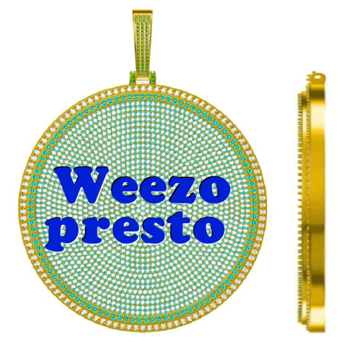 CUSTOM LETTER NECKLACE 3D BIG DISC