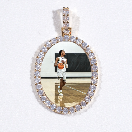 3D Oval Custom Picture Pendant