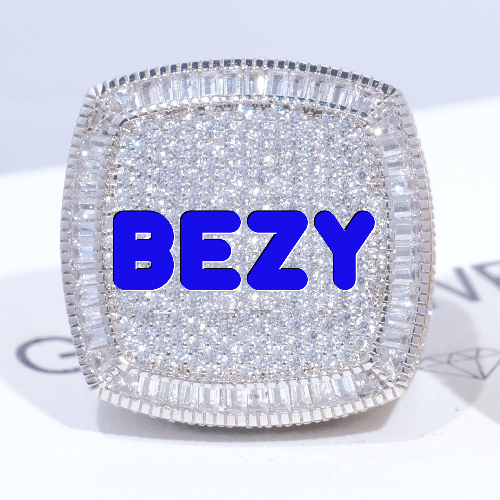 CUSTOM LETTER 3D ICED RING