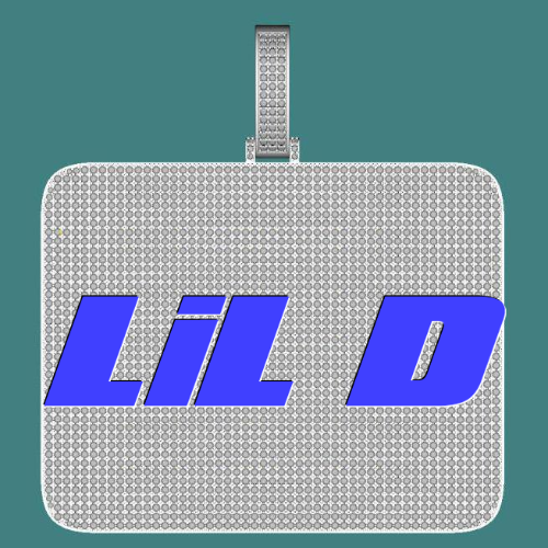 CUSTOM LETTER NECKLACE 3D BIG SQUARE