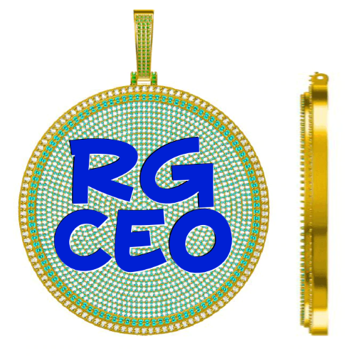 CUSTOM LETTER NECKLACE 3D BIG DISC