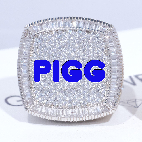 CUSTOM LETTER 3D ICED RING