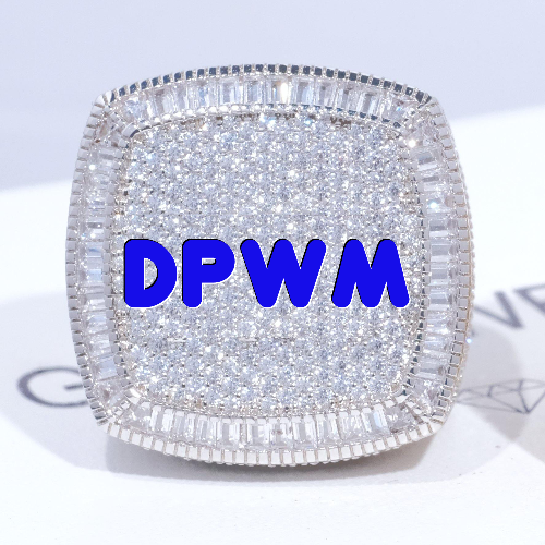 CUSTOM LETTER 3D ICED RING