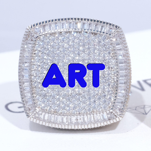 CUSTOM LETTER 3D ICED RING