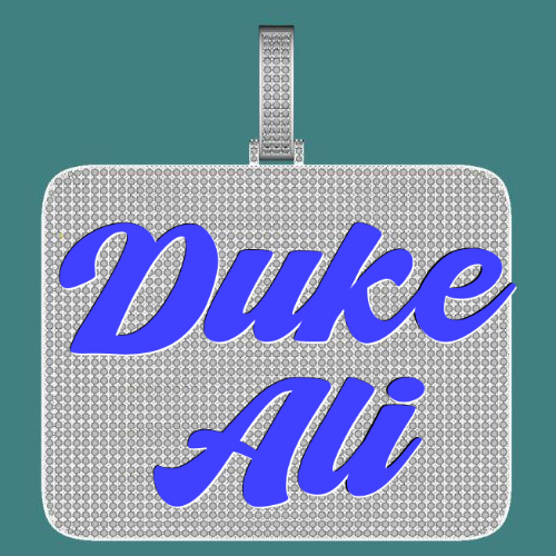 CUSTOM LETTER NECKLACE 3D BIG SQUARE