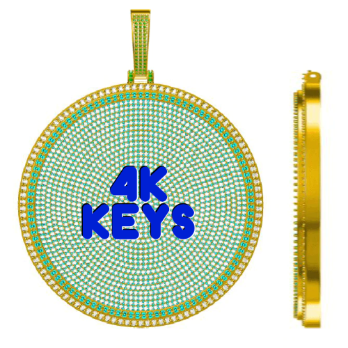 CUSTOM LETTER NECKLACE 3D BIG DISC