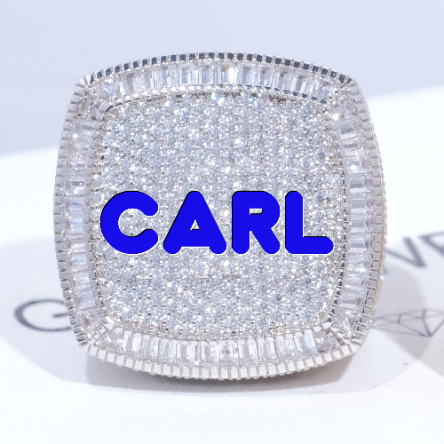 CUSTOM LETTER 3D ICED RING