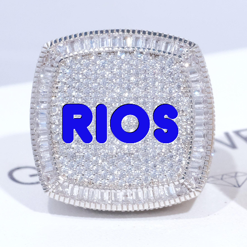 CUSTOM LETTER 3D ICED RING