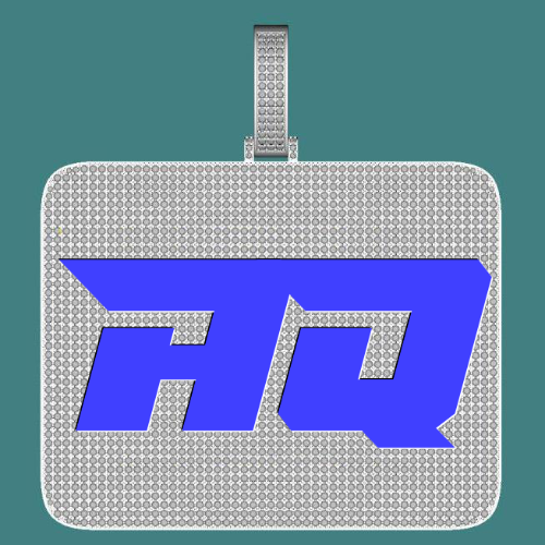 CUSTOM LETTER NECKLACE 3D BIG SQUARE