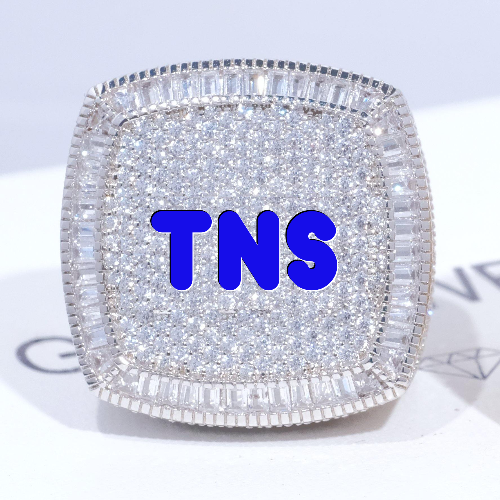 CUSTOM LETTER 3D ICED RING