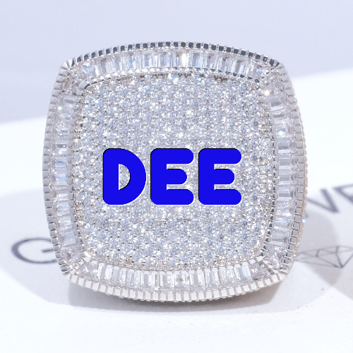 CUSTOM LETTER 3D ICED RING