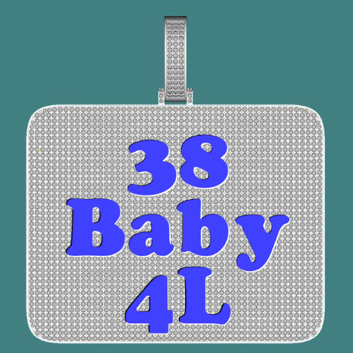 CUSTOM LETTER NECKLACE 3D BIG SQUARE