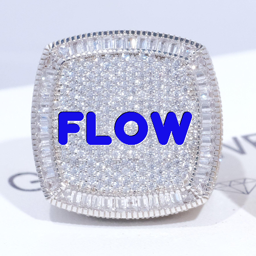 CUSTOM LETTER 3D ICED RING