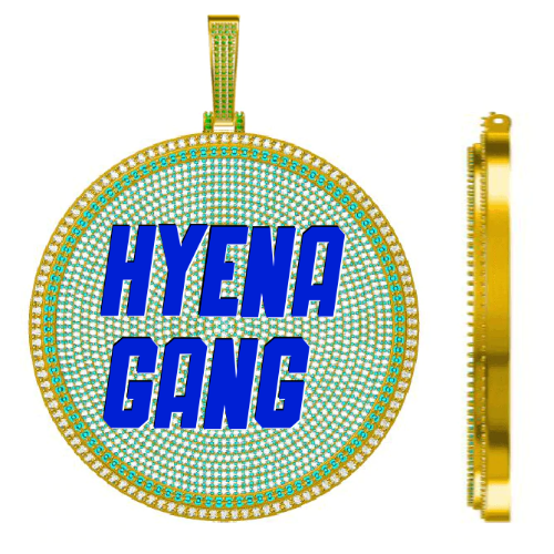 CUSTOM LETTER NECKLACE 3D BIG DISC