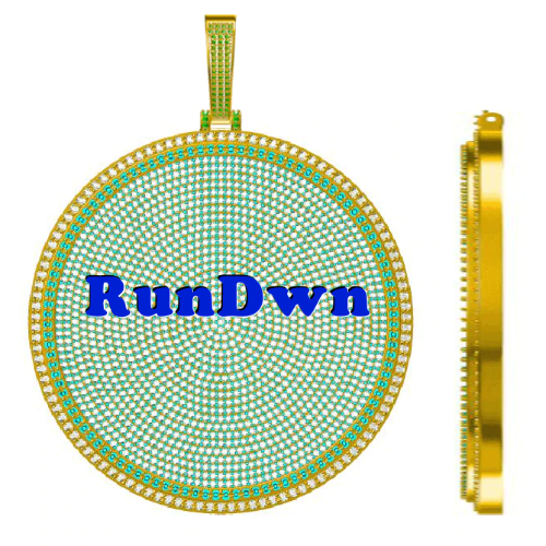 CUSTOM LETTER NECKLACE 3D BIG DISC