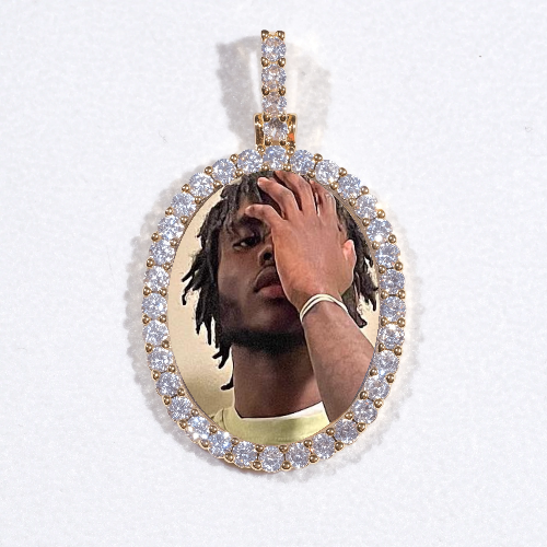 3D Oval Custom Picture Pendant